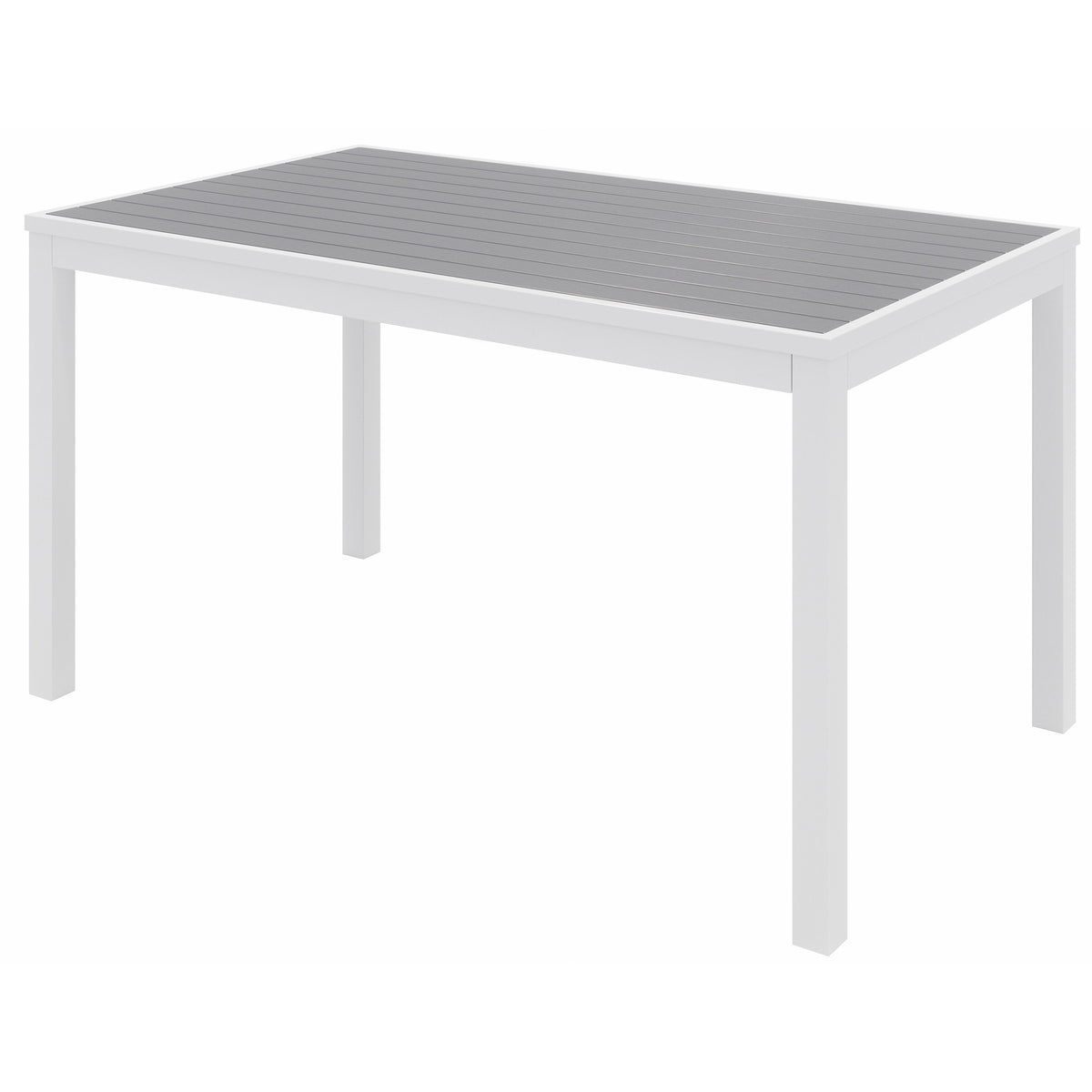 KFI Gray Indoor/Outdoor Furniture - Rectangle - 29" Height x 32" Width x 55" Depth - Gray Table Top - 1 Each