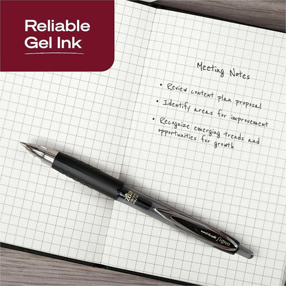 uniball™ 207 Gel Pen - Ultra Micro Conical Pen Point - Refillable - Retractable - Black Ink - Gel-based, Pigment-based -