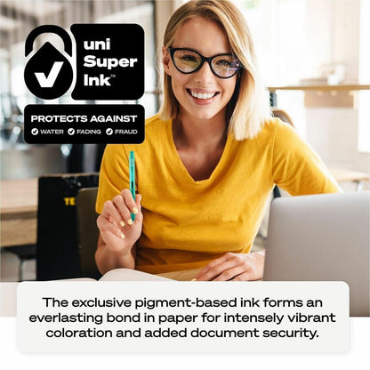 uniball™ Spectrum Retractable Gel Pens - 0.7 mm Medium Pen Point - Retractable - Black Ink - Gel-based - Writing - 12 / 