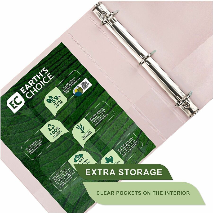 Samsill Eco-Conscious View Binder - 2" Binder Capacity - Letter - 8 1/2" x 11" Sheet Size - 3 Ring - Fastener: D-Ring - 