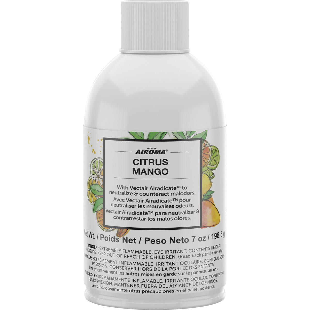 Vectair Systems Airoma Dispenser Fragrance Refill - Aerosol - 6000 ft³ - Citrus Mango - 60 Day - Odor Neutralizer - 12 /