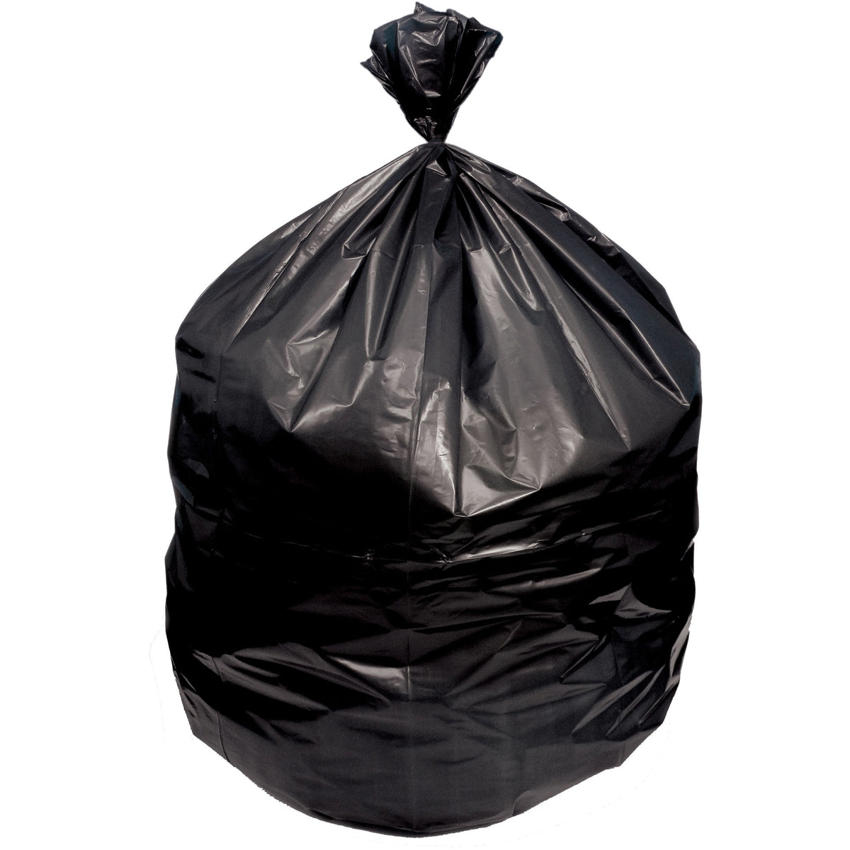 Heritage Trash Bag - 60 gal Capacity - 58" Length x 38" Width x 0.90 mil (23 Micron) Thickness - Low Density - Black - 1