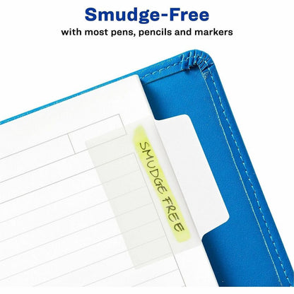 Avery® Ultra Tabs Repositionable Multi-Use Tabs - 24 Tab(s) - 8 Tab(s)/Set - Removable - Clear Film, White Paper Tab(s) 