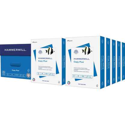Hammermill Copy Plus Paper - White - 92 Brightness - Letter - 8 1/2" x 11" - 20 lb Basis Weight - FSC - Acid-free, Quick