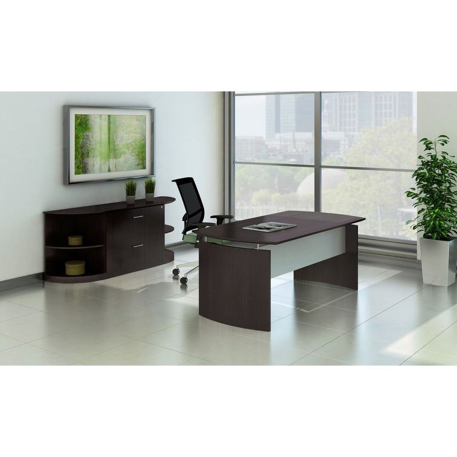 Safco Medina Mocha Laminate Office Unit - 1" Thickness Shelf, 29.5" Height x 20" Width x 20" Depth Bookshelf - 2 Shelve(