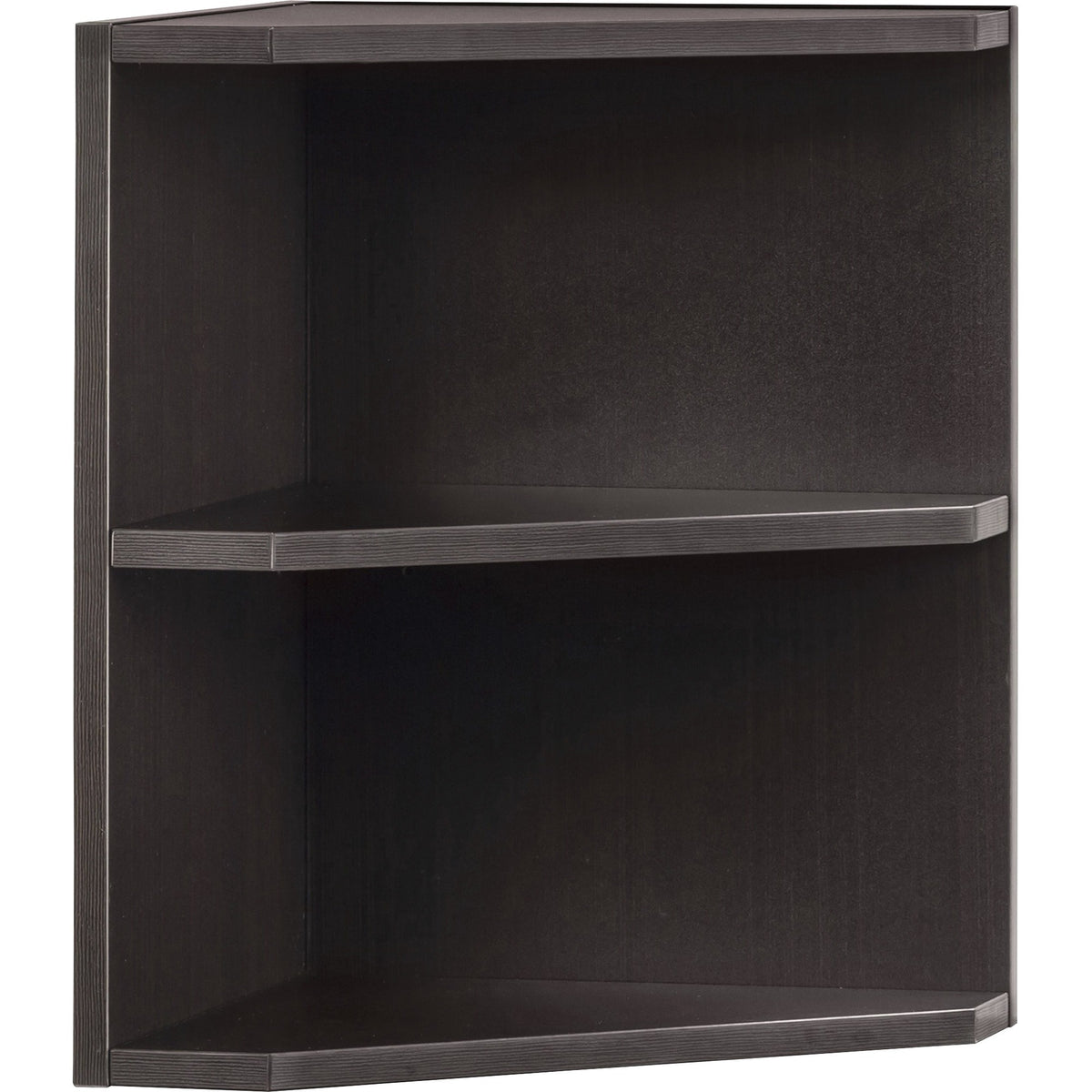 Safco Medina Mocha Laminate Office Unit - 20" Height x 15" Width x 15" Depth - 2 Shelve(s) - Beveled Edge - 1 Each
