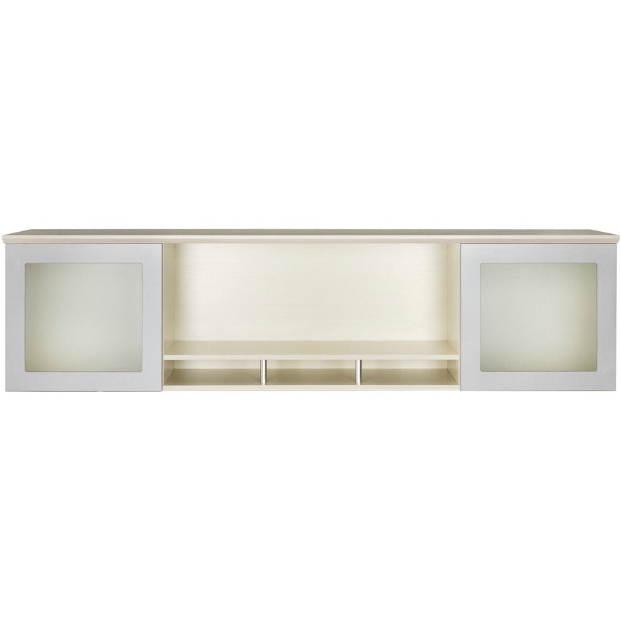 Safco Medina Textured Sea Salt Laminate Unit - 18.3" Height x 63" Width x 15" Depth - 2 Door(s) - 4 Shelve(s) - Beveled 