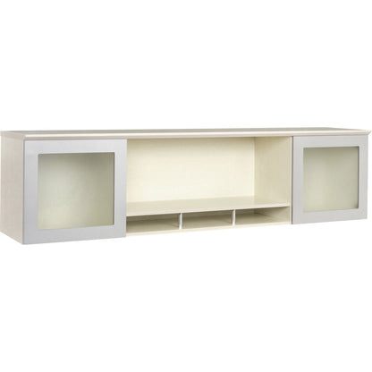 Safco Medina Textured Sea Salt Laminate Unit - 18.3" Height x 63" Width x 15" Depth - 2 Door(s) - 4 Shelve(s) - Beveled 