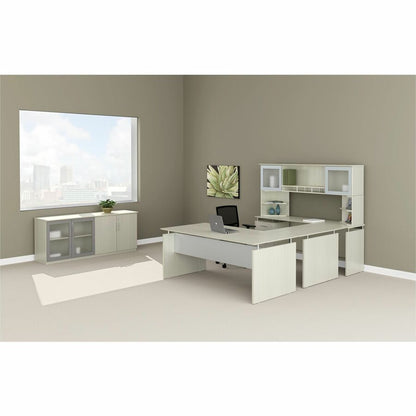 Safco Medina Mobile Pedestal - 26.8" Height x 15.5" Width x 18" Depth - Total Drawer(s): 3 - Single Pedestal - Beveled E