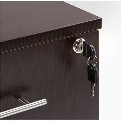 Safco Medina Laminate Mobile File/File Pedestal - 26.8" Height x 15.5" Width x 18" Depth - Total Drawer(s): 2 - Single P