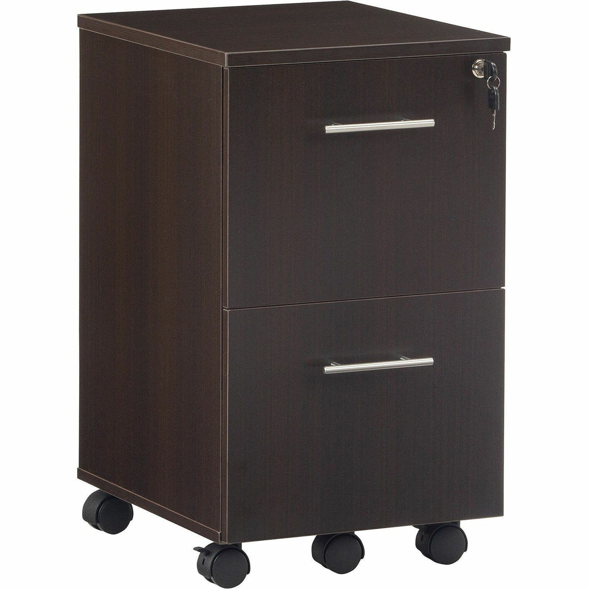 Safco Medina Laminate Mobile File/File Pedestal - 26.8" Height x 15.5" Width x 18" Depth - Total Drawer(s): 2 - Single P