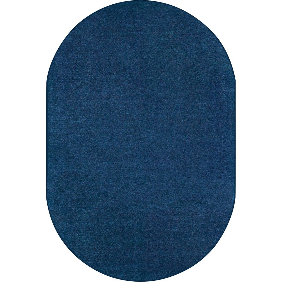 Carpets for Kids® Solid Color Mt. St. Helens Carpet Rug - Floor Rug - 90" Length x 12 ft Width - Oval - Blueberry - Nylo