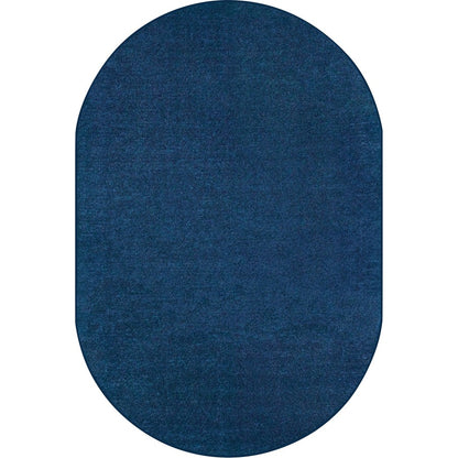 Carpets for Kids® Solid Color Mt. St. Helens Carpet Rug - Floor Rug - 90" Length x 12 ft Width - Oval - Blueberry - Nylo