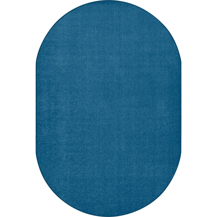 Carpets for Kids® Solid Color Mt. St. Helens Carpet Rug - Floor Rug - 90" Length x 12 ft Width - Oval - Marine Blue - Ny