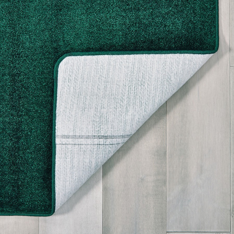 Carpets for Kids® Solid Color Mt. St. Helens Carpet Rug - Floor Rug - 90" Length x 12 ft Width - Rectangle - Emerald - N