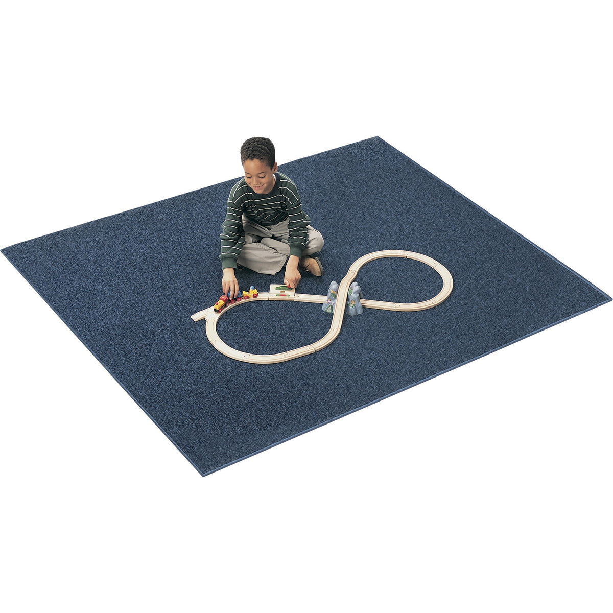 Carpets for Kids® Solid Color Mt. St. Helens Carpet Rug - Floor Rug - 90" Length x 12 ft Width - Rectangle - Blueberry -