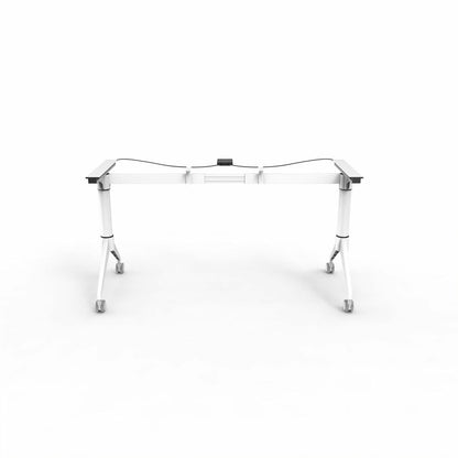 Lorell Spry Nesting Training Table Base - White Folding Base - 2 Legs - 29.50" Height - Assembly Required - Cold-rolled 