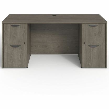 Lorell Prominence 2.0 Double-Pedestal Credenza - Rectangle - 29" Height x 66" Width x 24" Depth, 1" Thickness Top - Tota