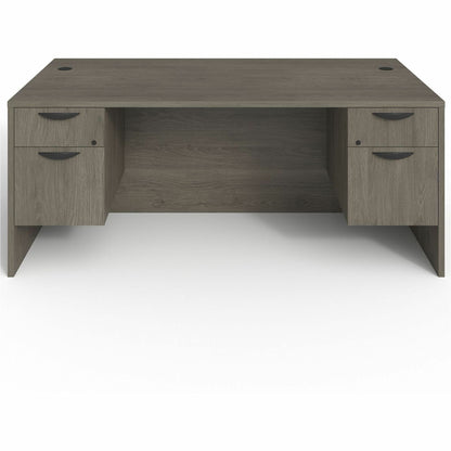 Lorell Prominence 2.0 3/4 Double-Pedestal Desk - Rectangle - 1" Thickness Top, 29" Height x 72" Width x 36" Depth - Tota