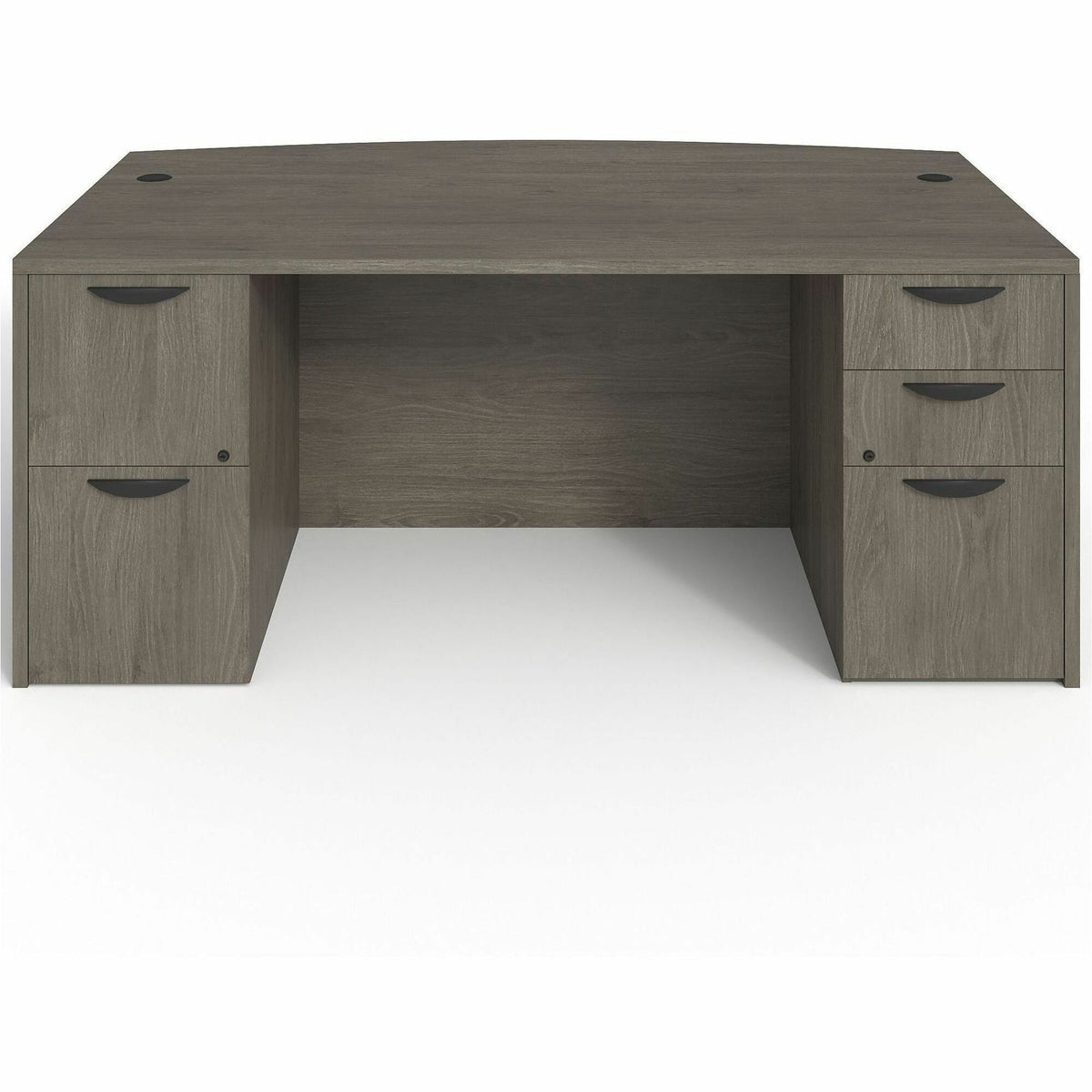 Lorell Prominence 2.0 Bowfront Double-Pedestal Desk - Rectangle - 29" Height x 72" Width x 42" Depth, 1" Thickness Top -