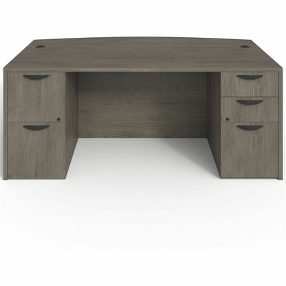 Lorell Prominence 2.0 Bowfront Double-Pedestal Desk - Rectangle - 29" Height x 72" Width x 42" Depth, 1" Thickness Top -