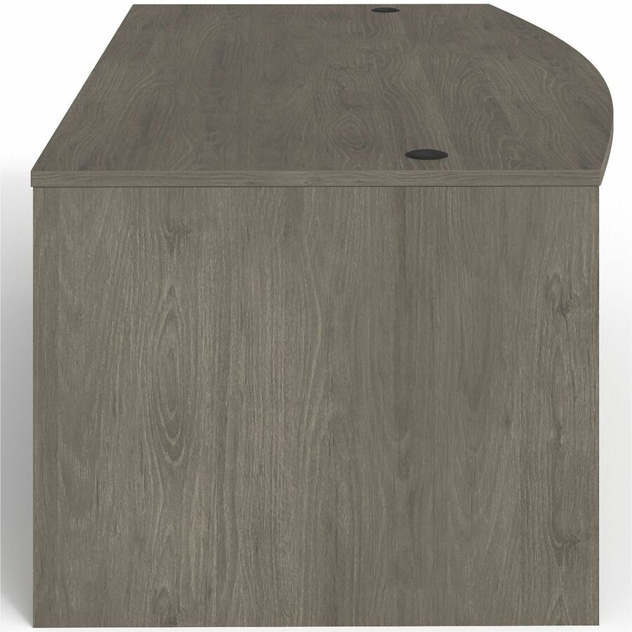 Lorell Prominence 2.0 Bowfront Right-Pedestal Desk - Rectangle - 29" Height x 72" Width x 42" Depth, 1" Thickness Top - 