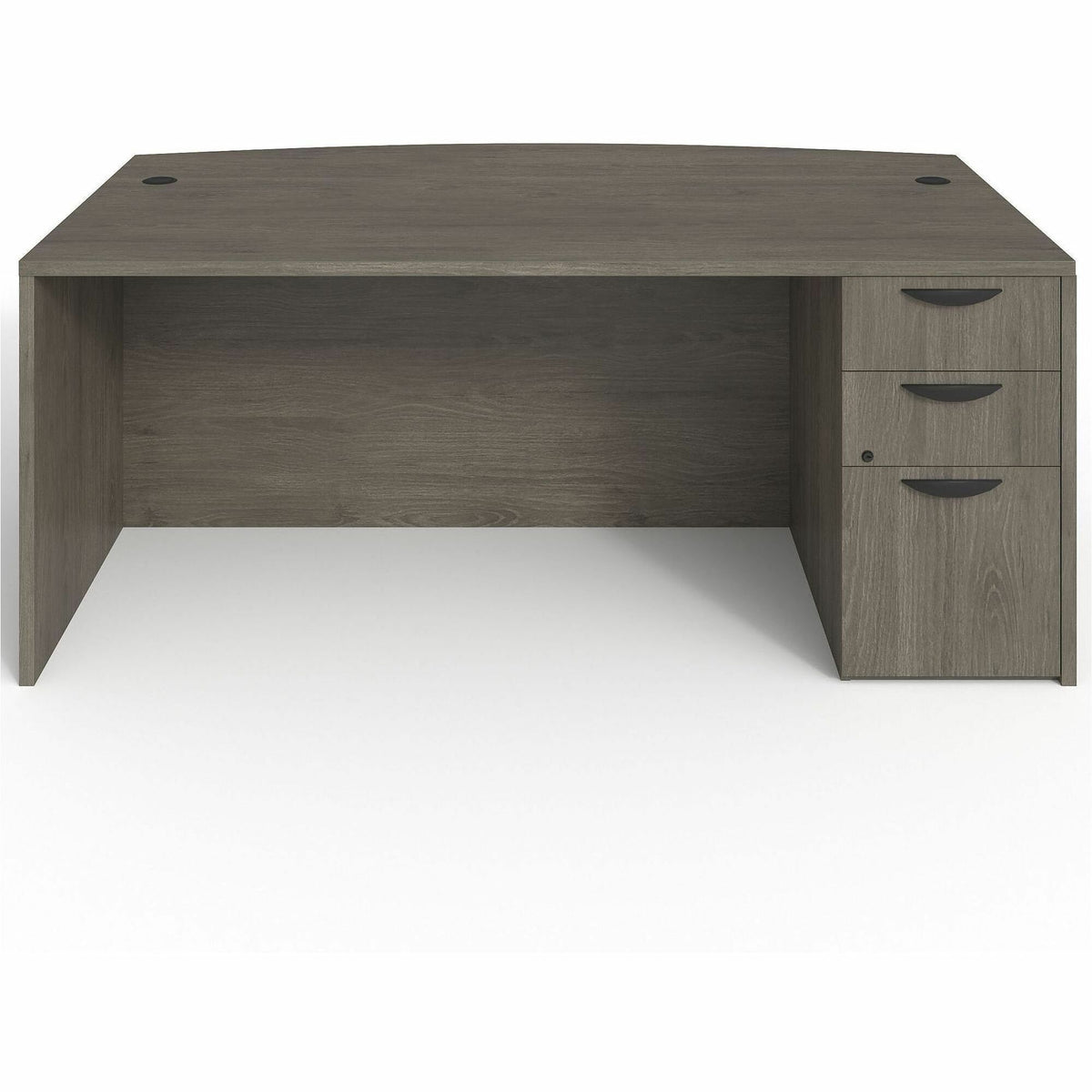 Lorell Prominence 2.0 Bowfront Right-Pedestal Desk - Rectangle - 29" Height x 72" Width x 42" Depth, 1" Thickness Top - 
