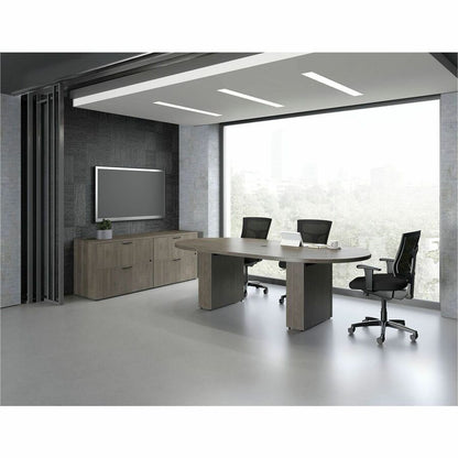 Lorell Prominence 2.0 Half-Racetrack Conference Tabletop - Half Racetrack - 60" Width x 48" Depth x 1.5" Thickness - Ban