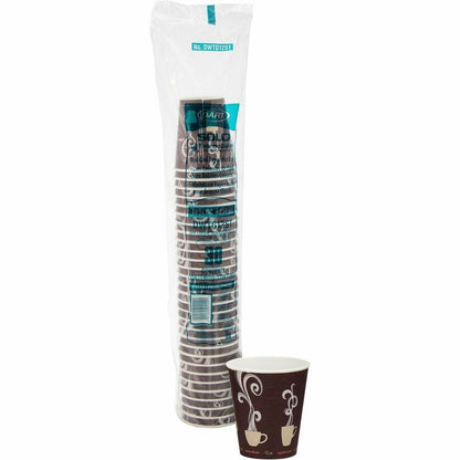 Solo ThermoGuard 12 oz Double Walled Paper Hot Cups - 12 fl oz - Multi - Paper, Polyethylene - Hot Drink, Beverage - 30/