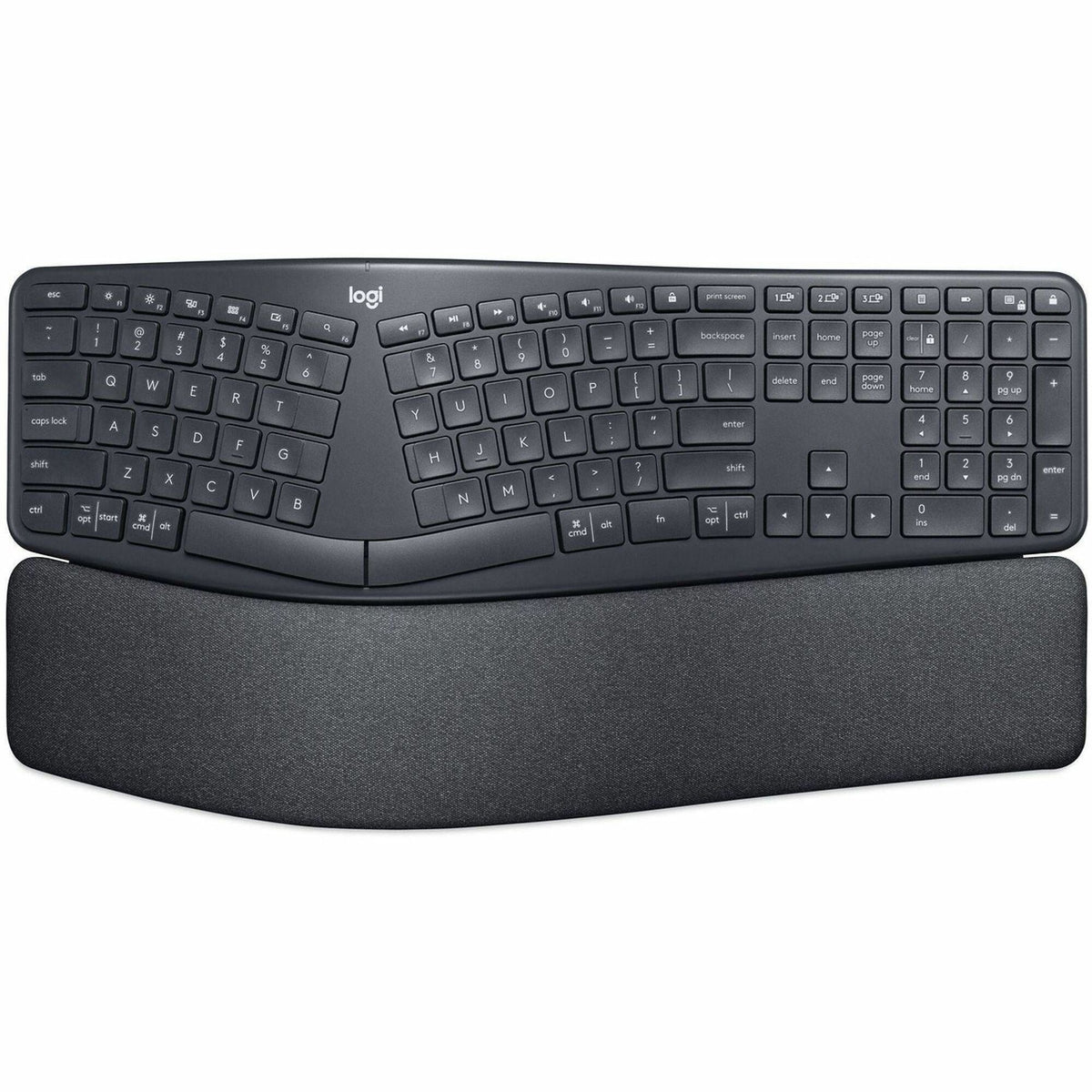 Logitech ERGO K860 Split Ergonomic Keyboard - Wireless Connectivity - Bluetooth - 32.81 ft - ChromeOS - PC, Mac - AAA Ba