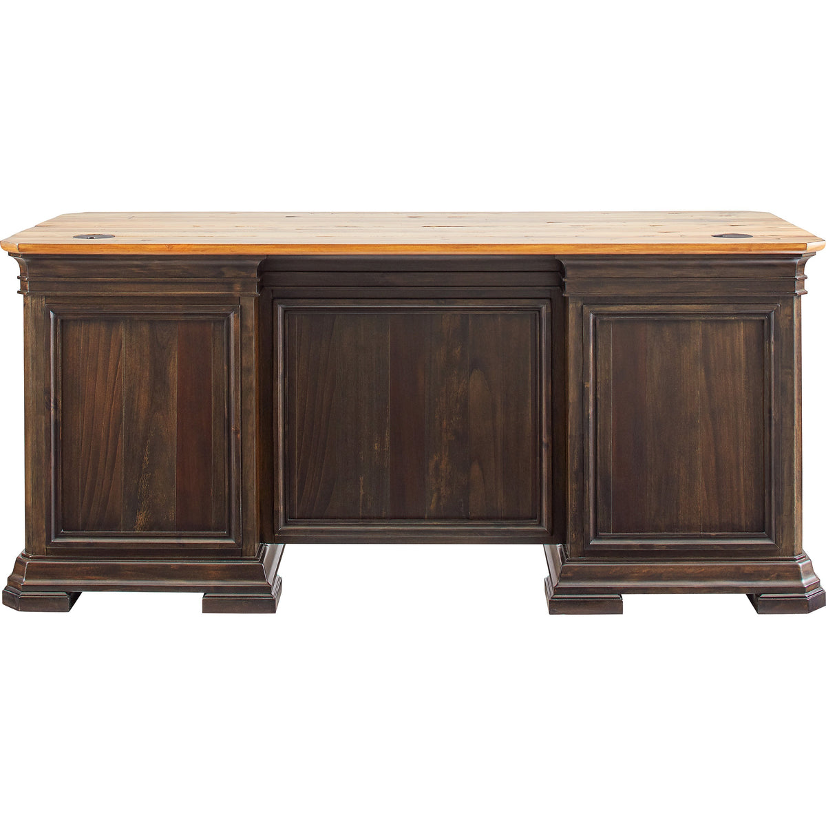 Martin Sonoma Double Pedestal Desk - 30" Height x 60" Width x 28" Depth - Total Drawer(s): 7 - Double Pedestal on Left/R