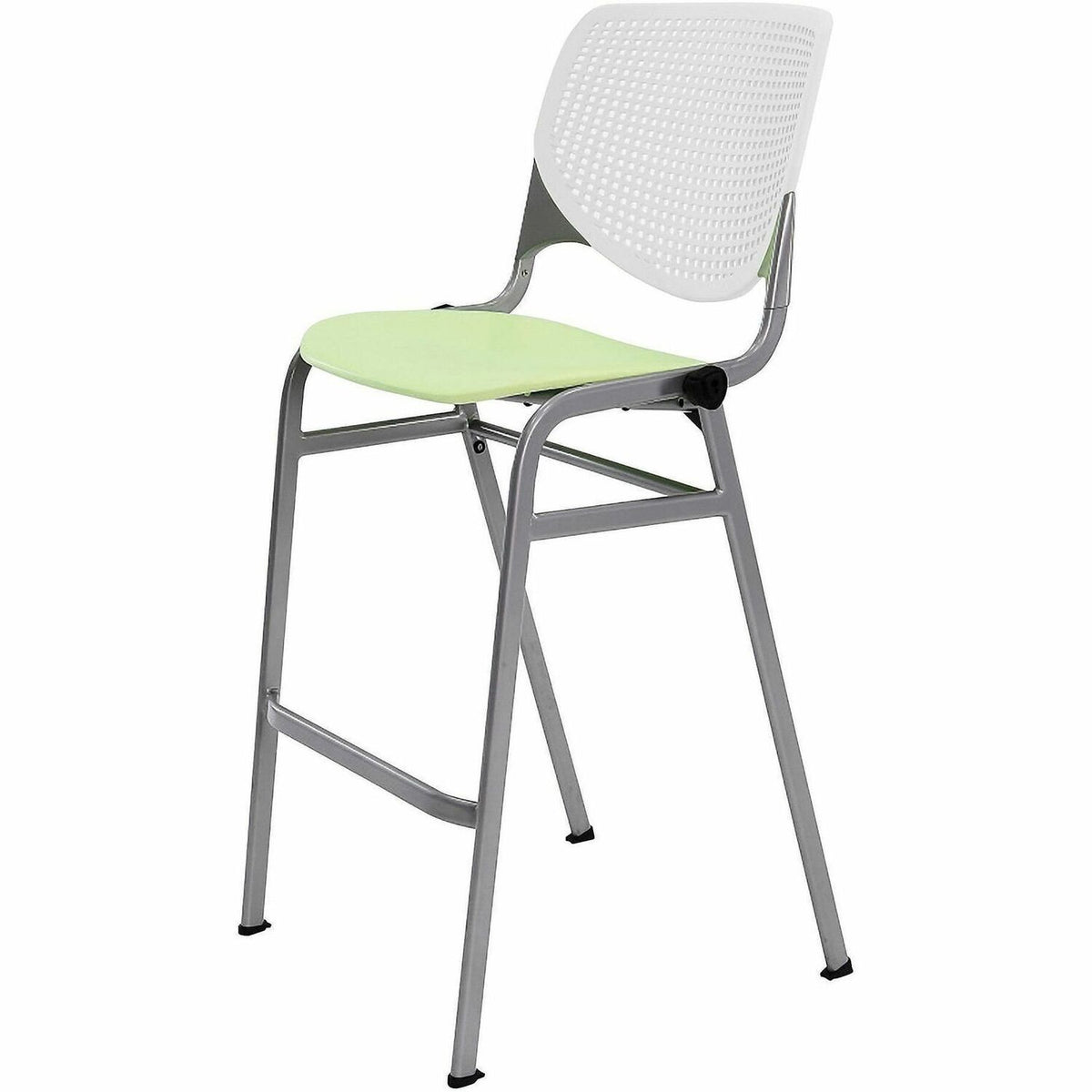 KFI Barstool Chair - White, Lime Green - 1 Each