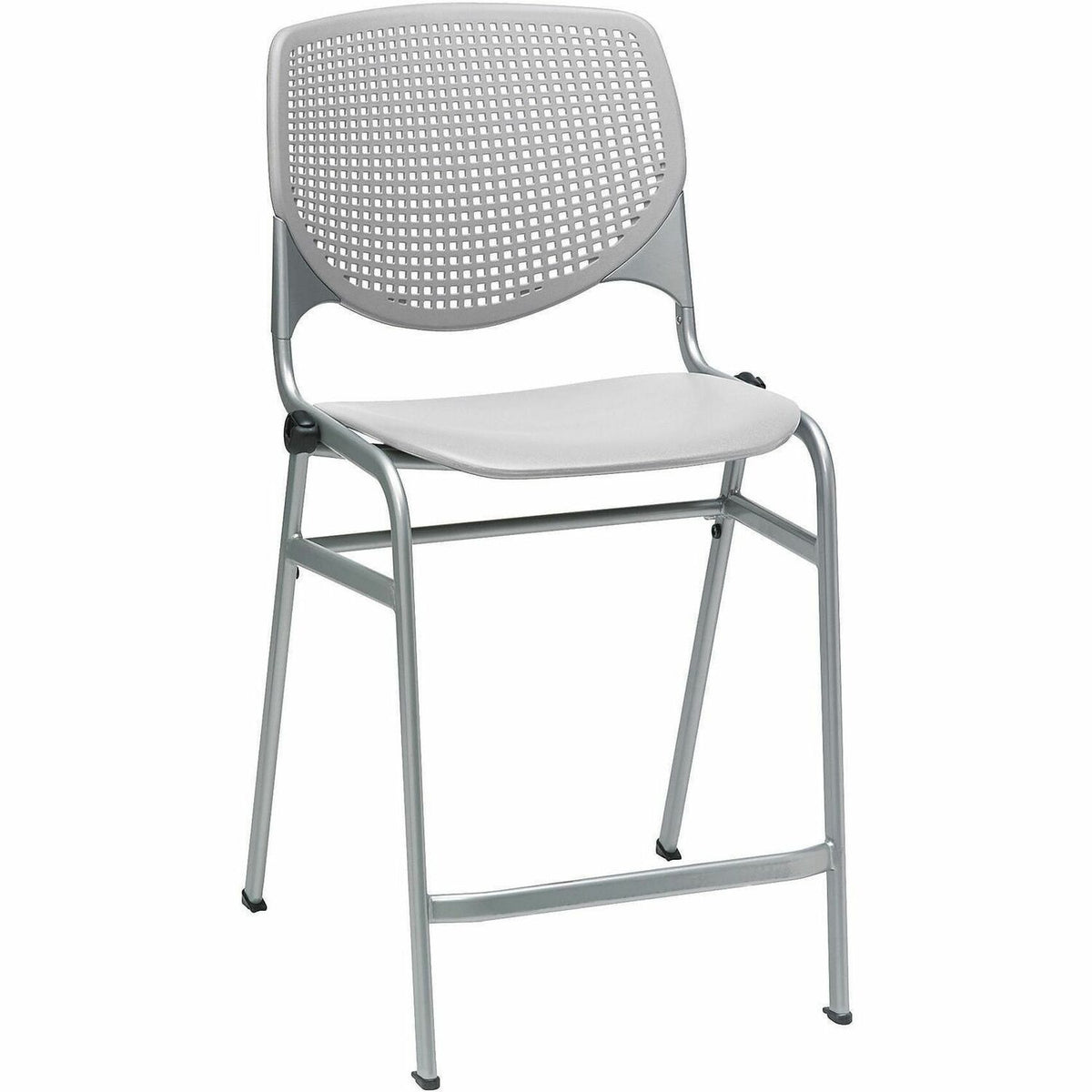 KFI Bar Stool - Light Gray Seat Color - Polypropylene Seat Material - Light Gray Back Color - Polypropylene Back Materia