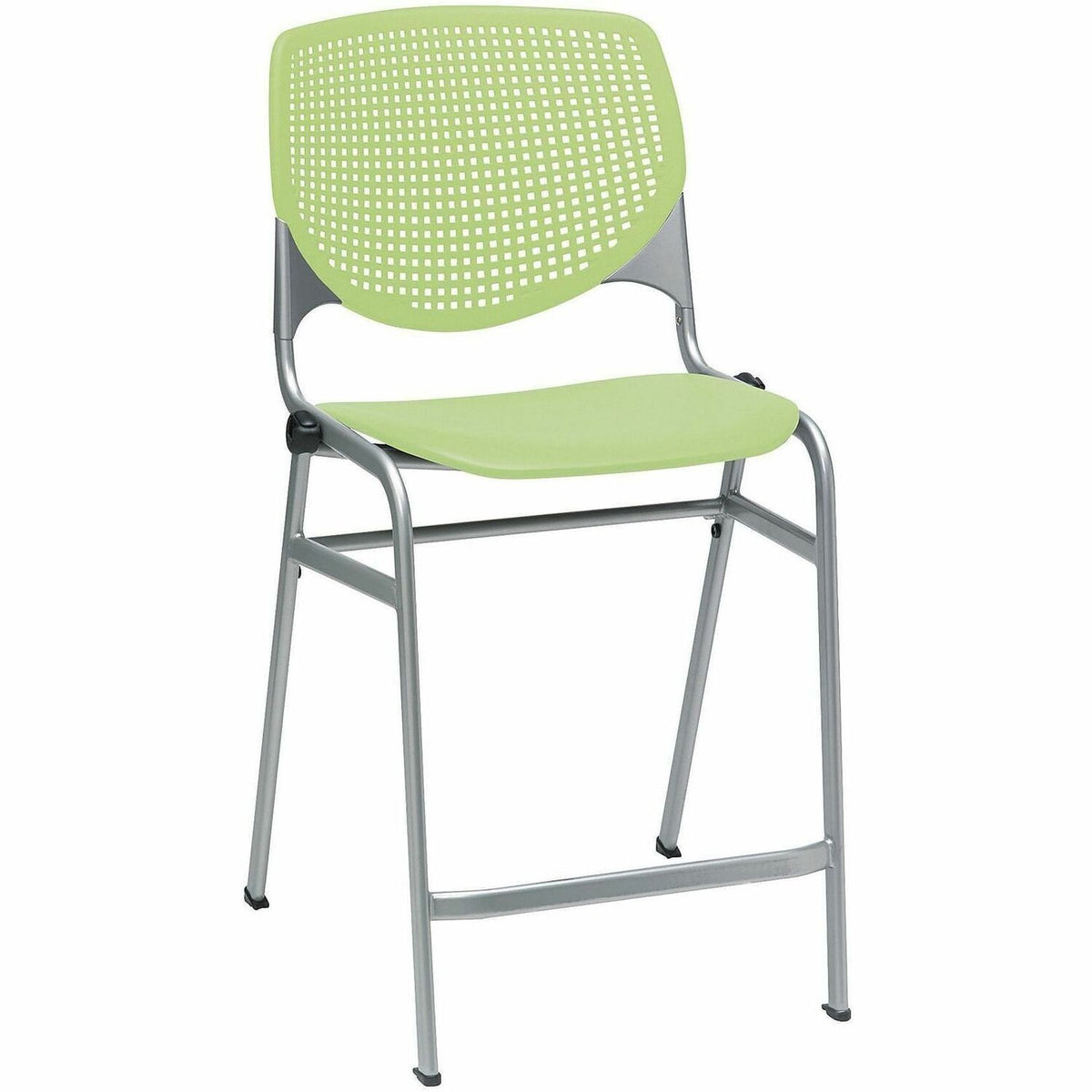 KFI Bar Stool - Lime Green Seat Color - Polypropylene Seat Material - Lime Green Back Color - Polypropylene Back Materia