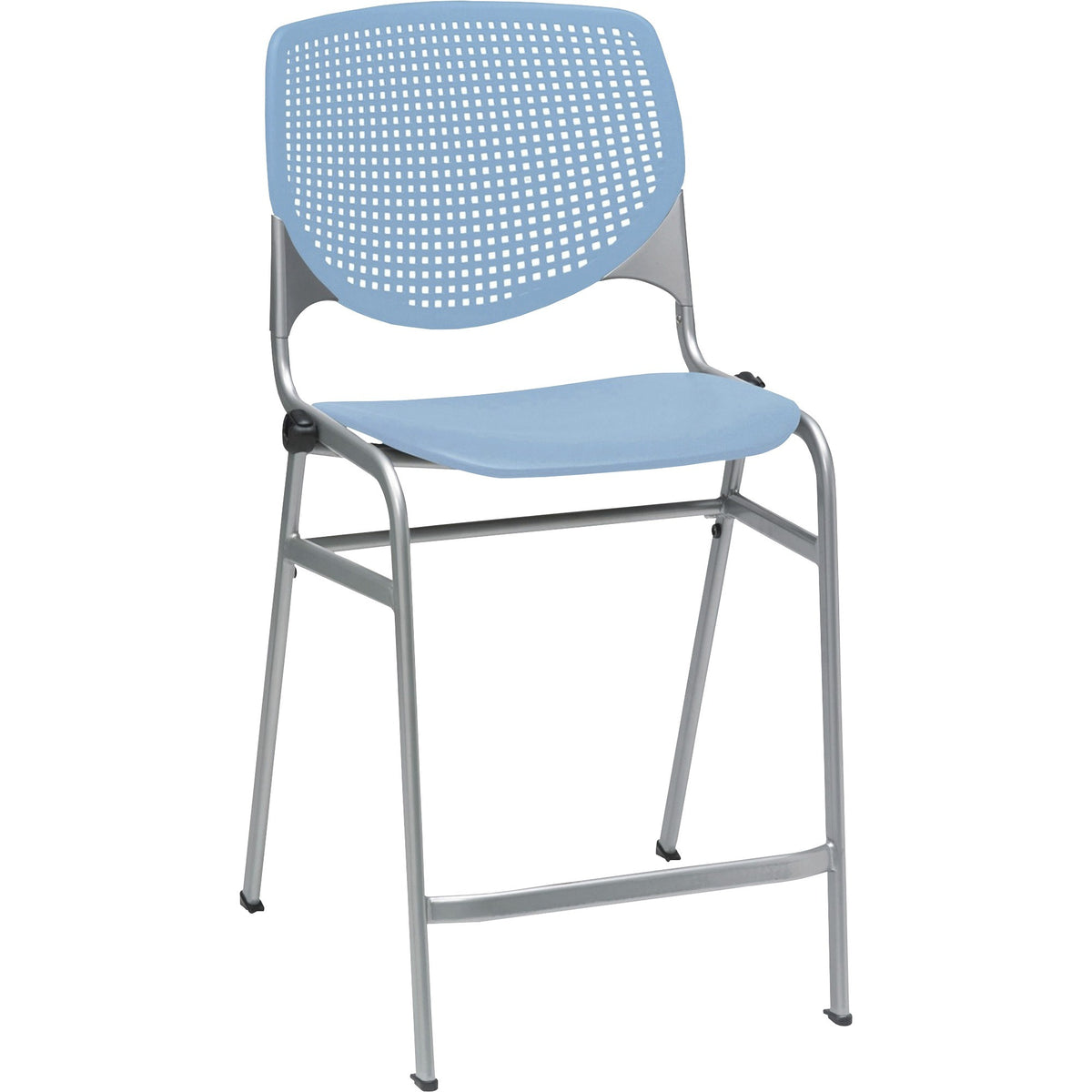 KFI Bar Stool - Sky Blue Seat Color - Polypropylene Seat Material - Sky Blue Back Color - Polypropylene Back Material - 