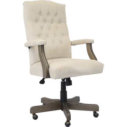 Boss Executive Commercial Linen Chair - Champagne Seat Color - Velvet, Linen Seat Material - Champagne Back Color - 1 Ea