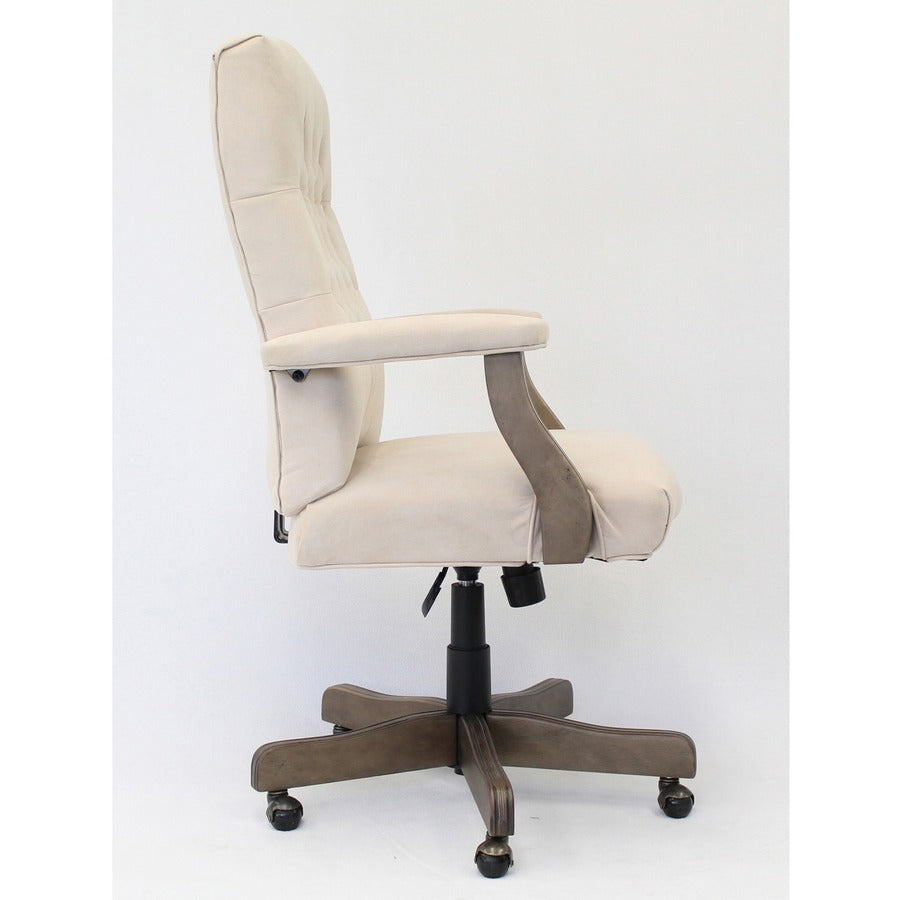 Boss Executive Commercial Linen Chair - Champagne Seat Color - Velvet, Linen Seat Material - Champagne Back Color - 1 Ea
