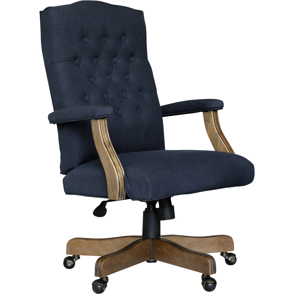 Boss Executive Commercial Linen Chair - Navy Seat Color - Linen Seat Material - Navy Back Color - Linen Back Material - 