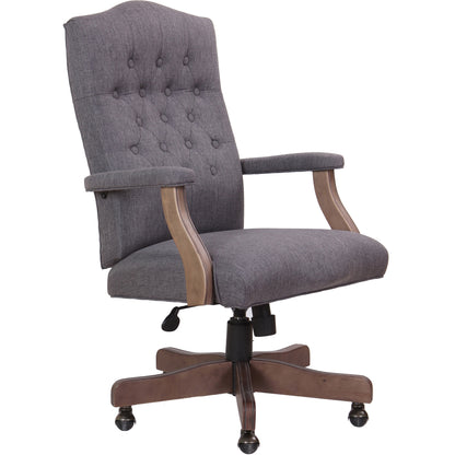 Boss Executive Commercial Linen Chair - Slate Gray Seat Color - Linen Seat Material - Slate Gray Back Color - Linen Back