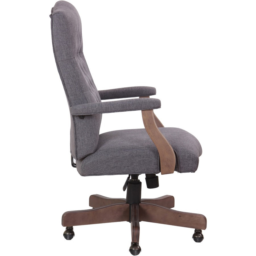 Boss Executive Commercial Linen Chair - Slate Gray Seat Color - Linen Seat Material - Slate Gray Back Color - Linen Back