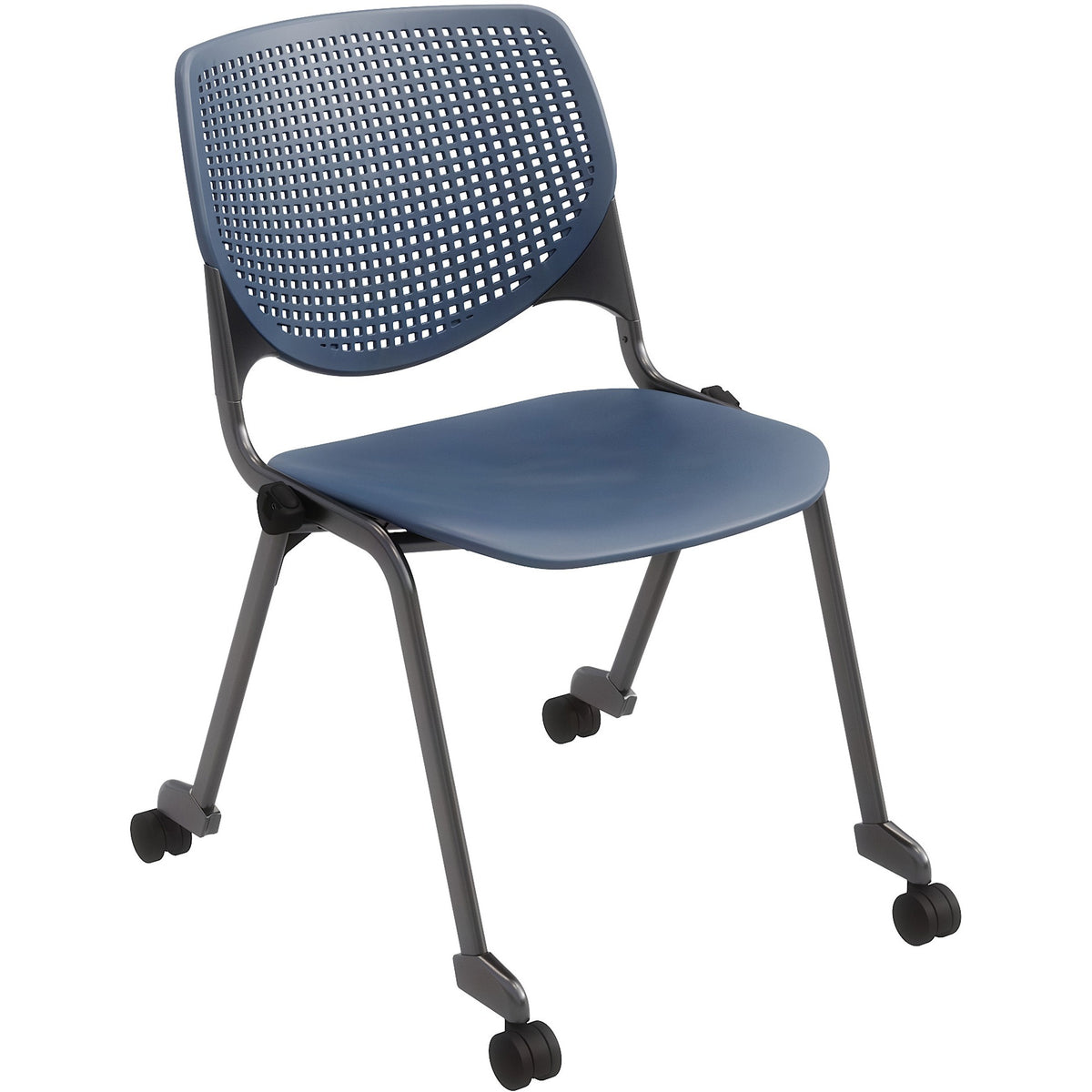 KFI Stacking Chair - Navy Seat Color - Polypropylene Seat Material - Navy Back Color - Polypropylene Back Material - 1 E