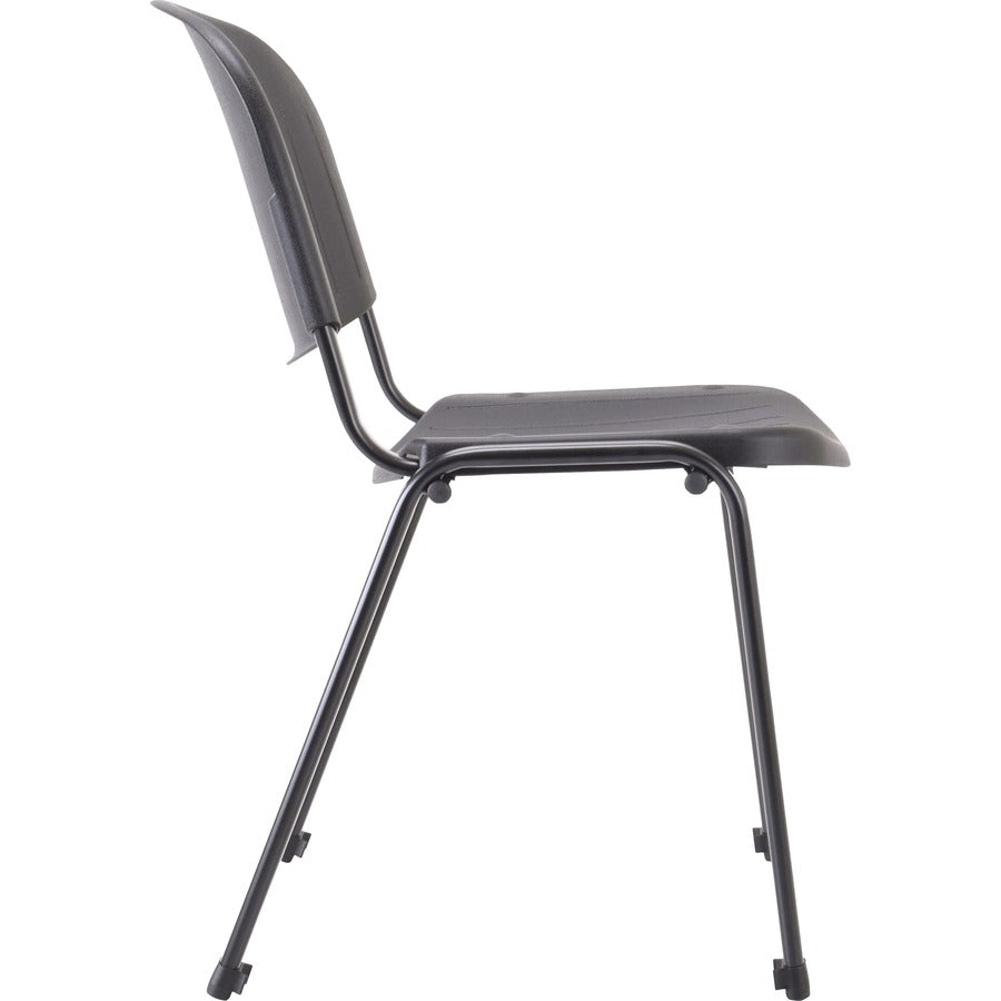 Lorell Low-Back Stack Chairs - Polypropylene Seat Material - Polypropylene Back Material - Low Back - Four-legged Base -