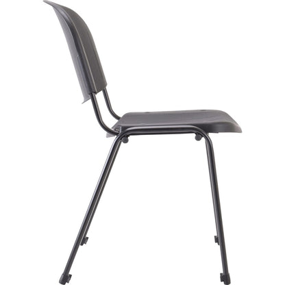Lorell Low-Back Stack Chairs - Polypropylene Seat Material - Polypropylene Back Material - Low Back - Four-legged Base -