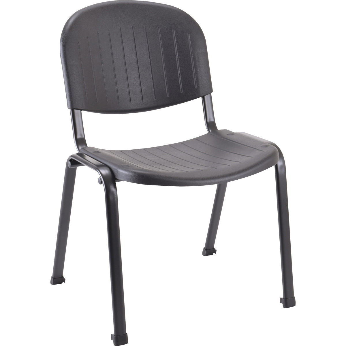 Lorell Low-Back Stack Chairs - Polypropylene Seat Material - Polypropylene Back Material - Low Back - Four-legged Base -