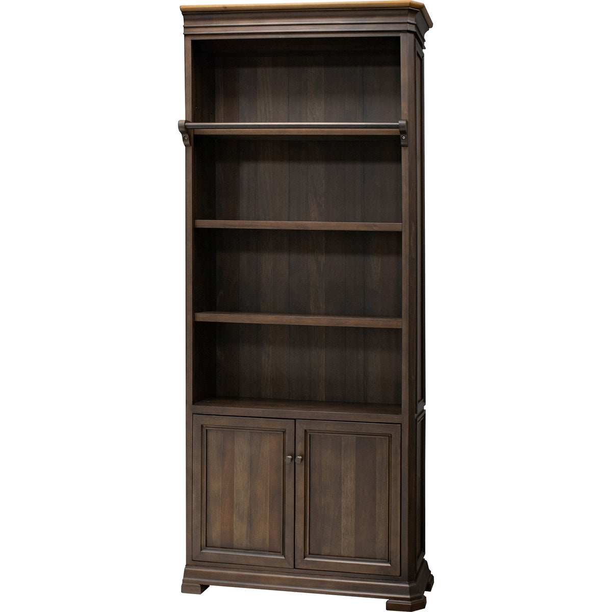 Martin Sonoma Veneer Bookcase - 94" Height x 40" Width x 14" Depth - 2 Door(s) - 3 Adjustable Shelf(ves) - Material: Woo