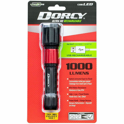 Dorcy Ultra 1000 Lumen USB Rechargeable Flashlight With Powerbank - LED - 1000 lm Lumen - 1 - Lithium Ion (Li-Ion) - Bat