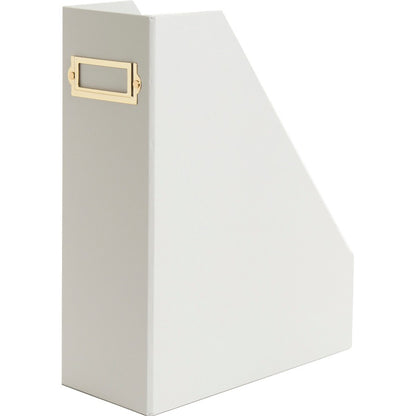 U Brands 4-Piece Desk Organization Set - Desktop - Paper Wrapped - Gray - Chipboard, Paper - 1 Each
