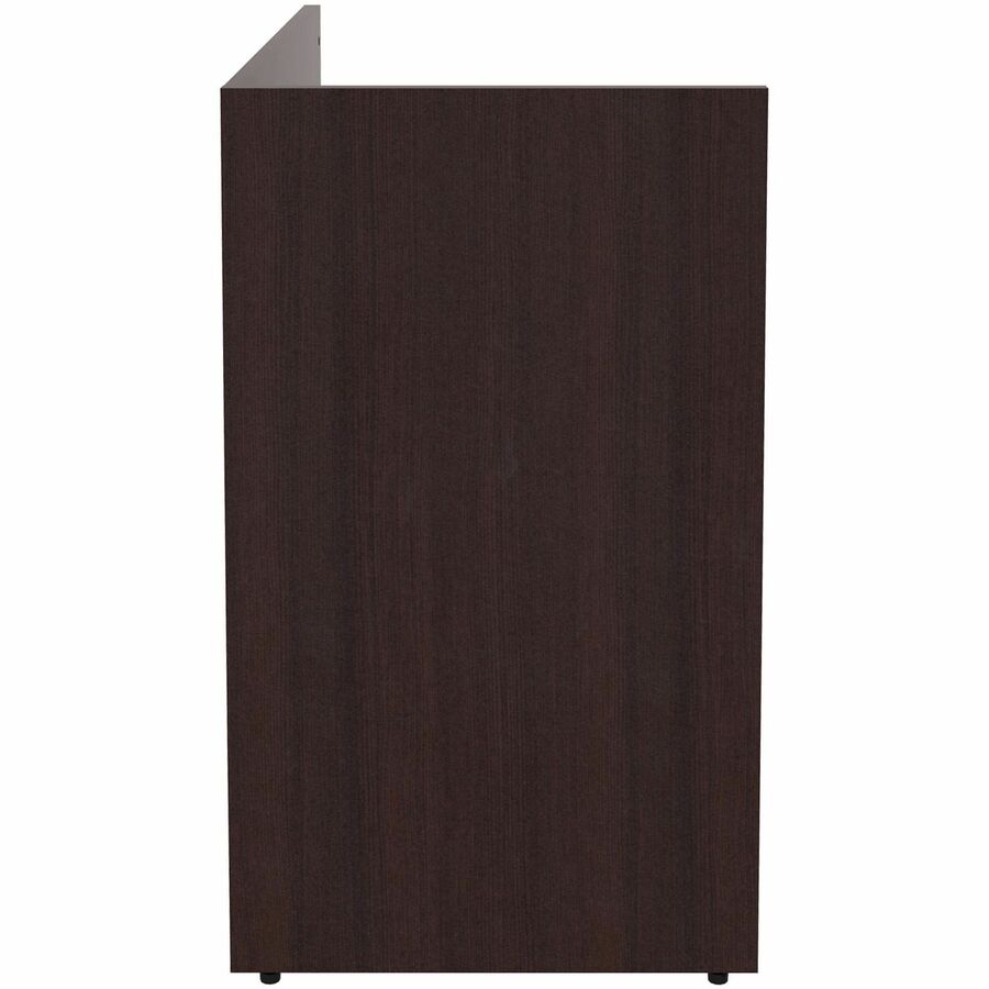 Lorell Essentials Series Reception Return - 41.5" Height x 42" Width x 24" Depth - Material: Laminate - Finish: Espresso