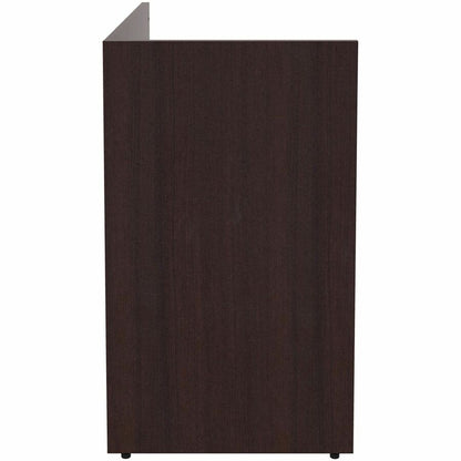Lorell Essentials Series Reception Return - 41.5" Height x 42" Width x 24" Depth - Material: Laminate - Finish: Espresso