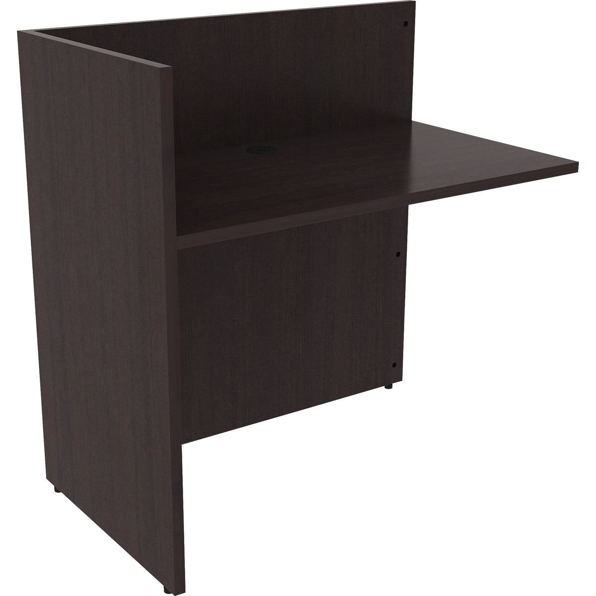 Lorell Essentials Series Reception Return - 41.5" Height x 42" Width x 24" Depth - Material: Laminate - Finish: Espresso